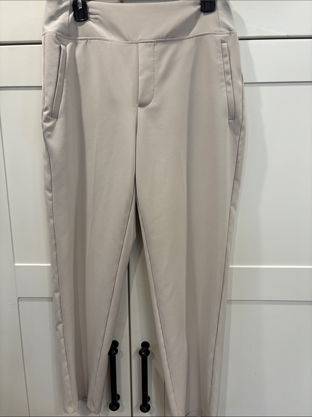 Athleta Light Taupe Slim Travel Pants